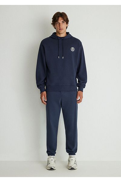 Mavi Mvjns Logo Printed Hooded Navy Blue Sweatshirt 0611786 -70490