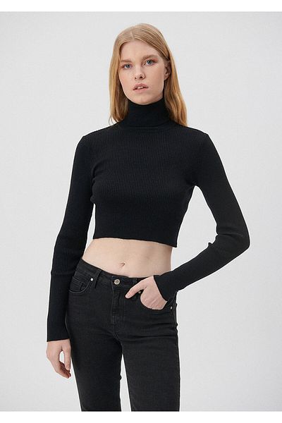 Mavi Black Turtleneck Sweater Fitted 1710143-900