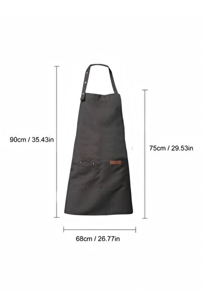 Generic Solid Color Apron Gray For Kitchen Barbershop
