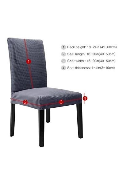 fun zone 6 Pieces Thickened Elastic Chair Cover Universal Home Dining Chair Cover