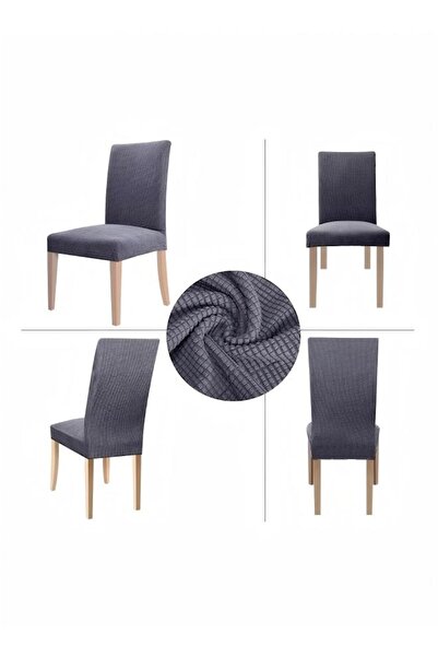 fun zone 6 Pieces Thickened Elastic Chair Cover Universal Home Dining Chair Cover