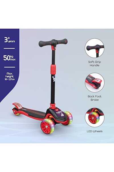 Moon Xplora Baby/Kids 3 Wheel Scooter Outdoor & Sports Scooter Toy with LED Light Up Wheel