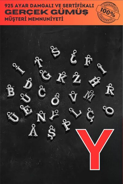 OSMANLI GÜMÜŞ 925 проба срібна літера - літера Y Модель браслет, намисто і чо...