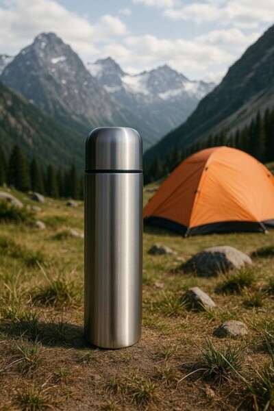 Elista Steel 750 ml Inox Mama Thermos Inside and Outside Steel Unbreakable in Home Camp Office