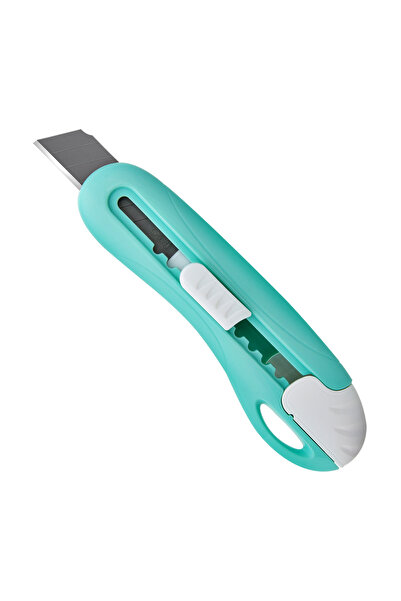 Deli 2024 قاطع صغير للمكتب والحرف اليدوية - قطعة واحدة - قاطع صناديق قابل للسحب مع قفل أمان