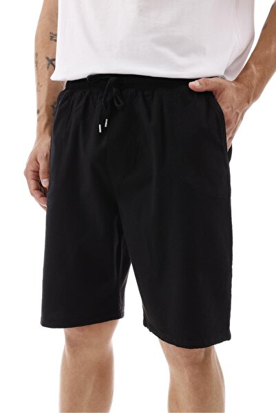 freemen Erkek Siyah Cepli Şort – Rahat Kalıp, Hafif Ve Nefes Alabilir Kumaş