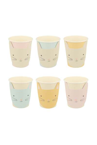 Meri Meri - Cat Cups - Kedi Bardaklar - 8'li
