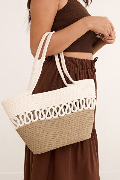 Fulla Moda Straw Look Jü Beach Arm Bag