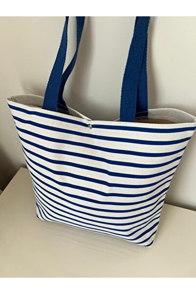 HelloPunch&Bags HELLOBAGSSTYLE ÇİZGİLİ DESENLİ RENKLİ plaj çantası -OMUZ ÇANT...