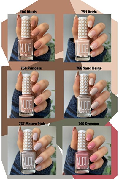 Pastel Oje Nude 756-106-751-765-766-767