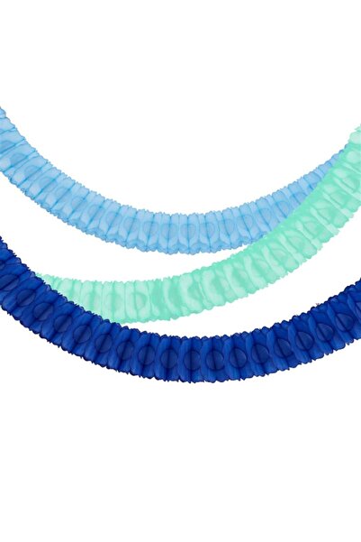 Meri Meri - 3 Blue Honeycomb Garlands - Mavi Petek Asılan Süsler - 3lü