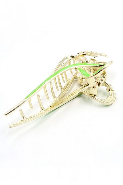 VAGGON Women's Cream Embosed Mini Flower Motif Mini Pearl Hair Clip Prmx13844
