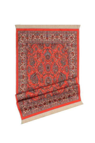 Bursa İpek Red Velvet Carpet Prayer Rug