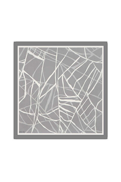 Bursa İpek Μεταξωτό μαντήλι Twill - Γκρι μωσαϊκό σχέδιο