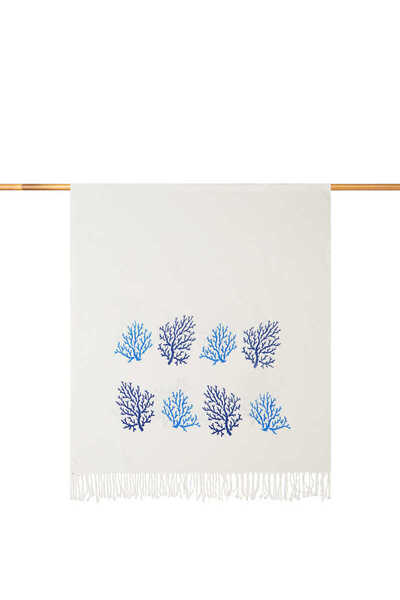 Bursa İpek Peshtemal din bambus albastru bleumarin