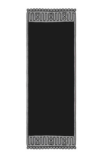 Bursa İpek Black Handcrafted Lace Angles Shawl