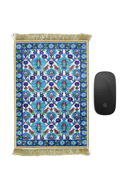 Bursa İpek Turquoise Decorative Small Carpet Mousepad