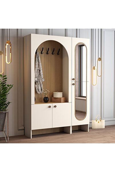 Variant Mobilya Palermo KM Portmanto V109 - Gölge Çizgili Meşe