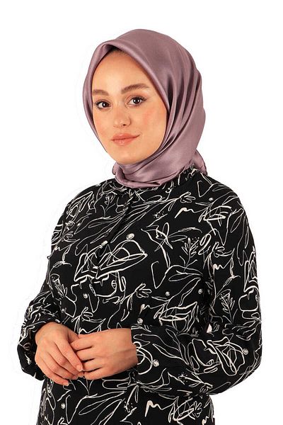 Bursa İpek Dried Rose Solid Color Sura Silk Scarf