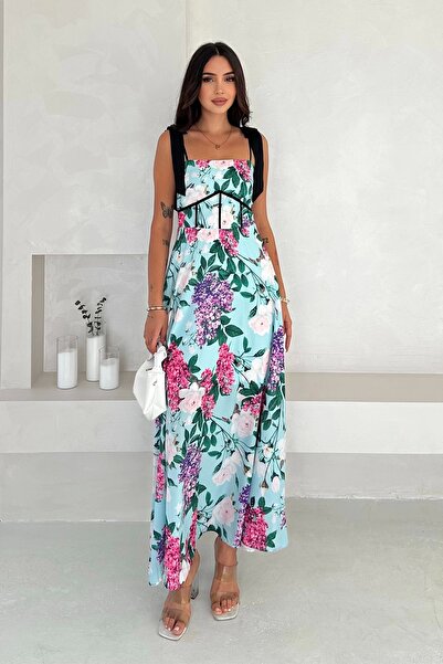 AsprinFashion Rochie cu model floral cu detaliu corset