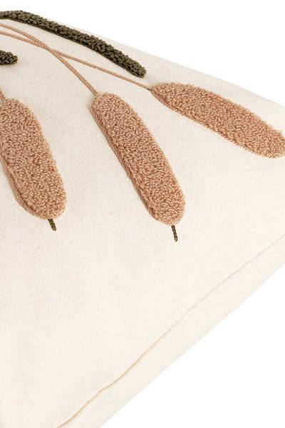 Bursa İpek Khaki Punch Throw Pillow