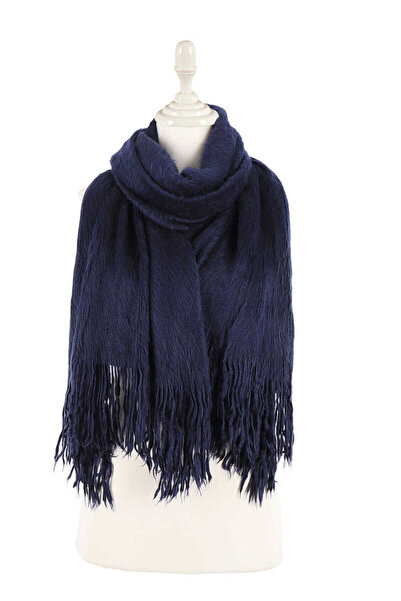 Bursa İpek Navy Blue Angora Shawl
