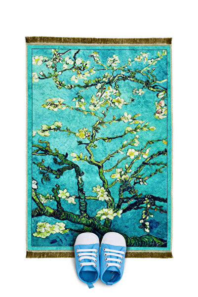 Bursa İpek Water Green Velvet Children's Mat and Play Mat