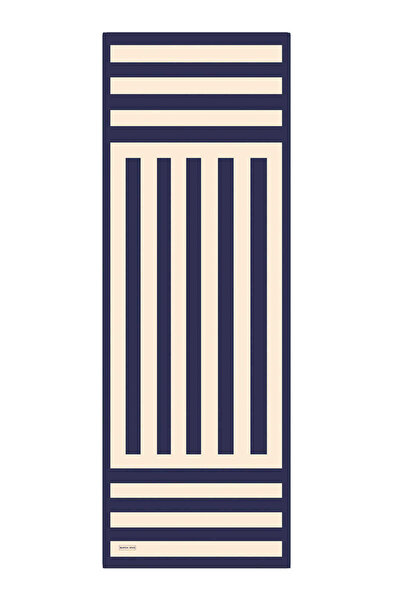 Bursa İpek Μεταξωτό σάλι με μοτίβο μπλε ναυτικό