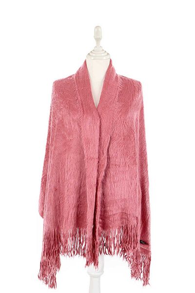 Bursa İpek Dusty Rose Angora Shawl