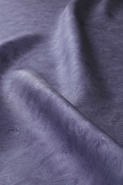 Bursa İpek Indigo Twill Silk Scarf - Brush Pattern