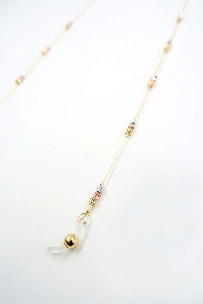 VAGGON Women's Gold Gold Linked Beaded Eyeglasses Chain ​​Prmx13838