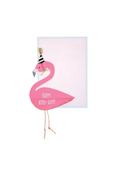 Meri Meri - Flamingo Honeycomb Card - Flamingo Greeting Card