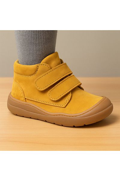 JOJO KIDS Unisex Children's Genuine Leather, Orthopedic Ankle Velcro Shoes, Non-Slip Rubber Sole, Easy Walking