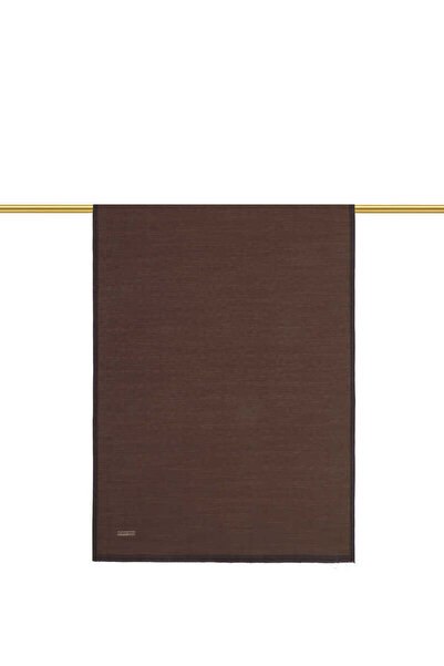 Bursa İpek Μονόγραμμα με μοτίβο Bitter Brown Silk Βαμβακερό Σάλι