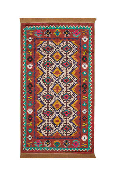 Bursa İpek سجادة صلاة مخملية حمراء