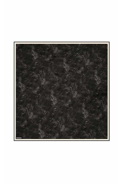 Bursa İpek Black Silk Brush Scarf