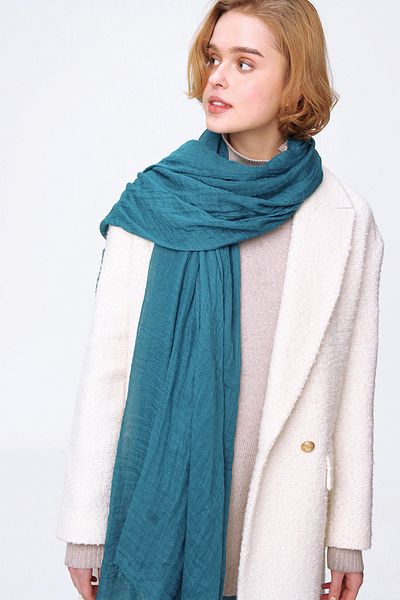 VAGGON Women's Petrol Tassel Shal Prmx2154