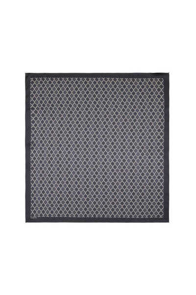 Bursa İpek Eșarfă de mătase cu monogramă antracit