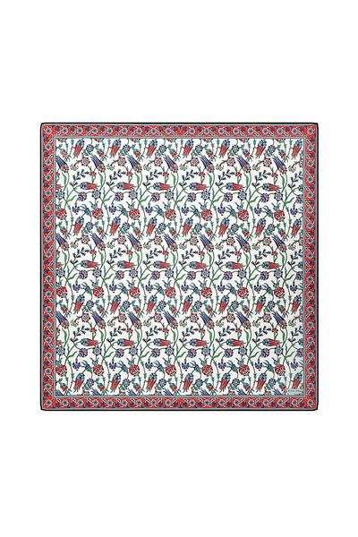 Bursa İpek Soft Red Anatolian Patterned Scarf