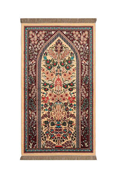 Bursa İpek Camel Bamboo Rug Prayer
