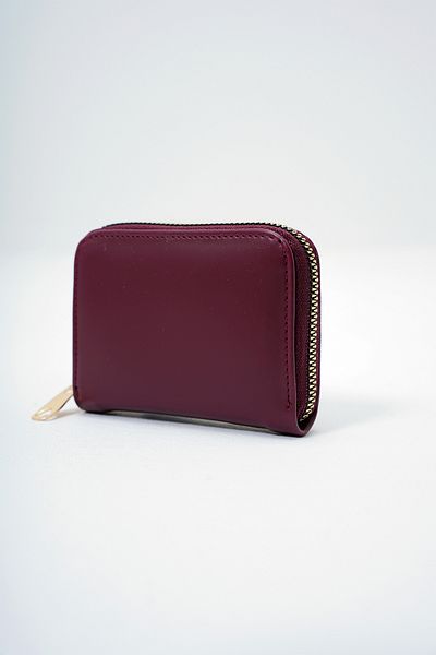VAGGON Women's Claret Red Faux Leather Card Holder Size Zippered Mini Wallet Prmx14076