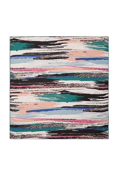 Bursa İpek Emerald Brush Pattern Soft Scarf