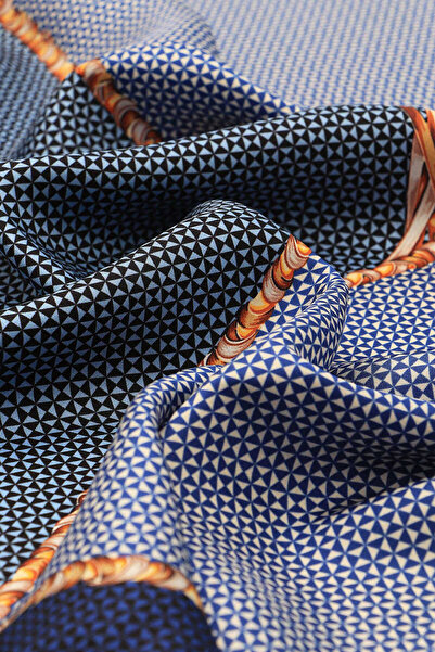 Bursa İpek Μπλε ναυτικό μοτίβο από μεταξωτό μαντίλι