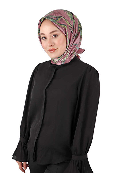 Bursa İpek Μεταξωτό φουλάρι Sura Dusty Rose Almond Blossom