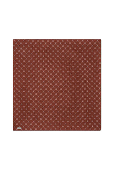 Bursa İpek Μπορντό Twill Silk Scarf - Μονόγραμμα πεταλούδας