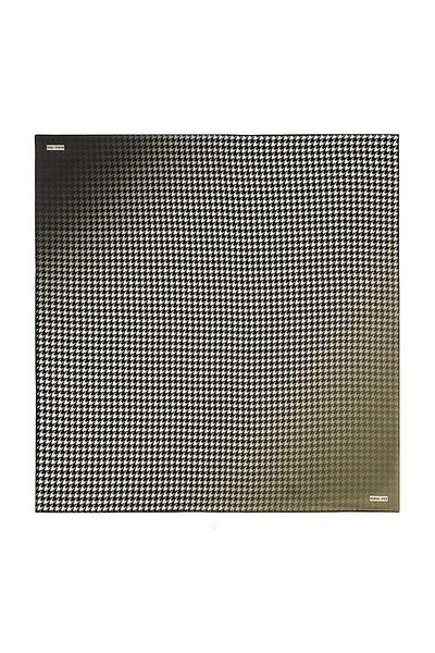 Bursa İpek Khaki Houndstooth Pattern Sura Silk Scarf