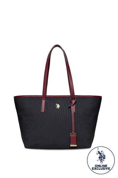 U.S. Polo Assn. Navy Blue-Claret Red Women's Shoulder Bag Us25655 Online Exclusive