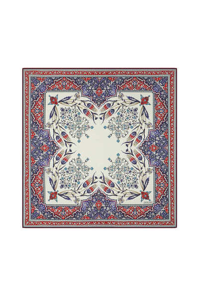 Bursa İpek Tulip Patterned Red Soft Scarf