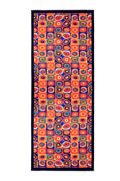 Bursa İpek Chamomile Patterned Orange Winter Shawl