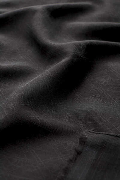 Bursa İpek Silk Cotton Black Monogram Shawl